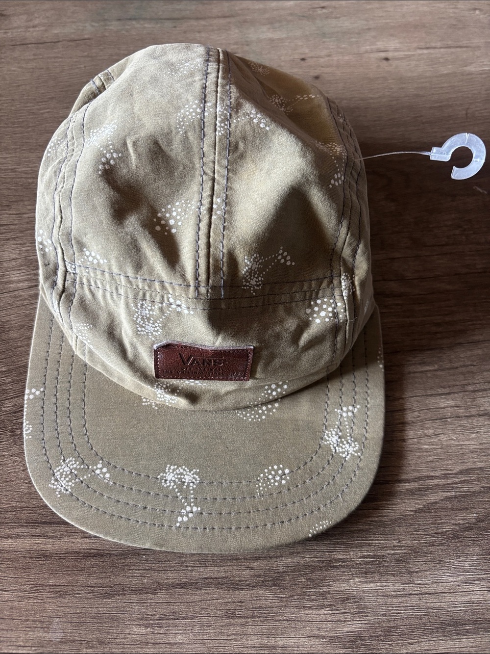 Vans Olive Green Cap with White Dot Pattern